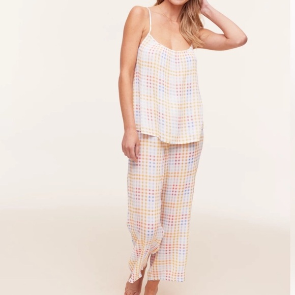 Adore Me colorful plaid tank top and bottoms set - Picture 1 of 12